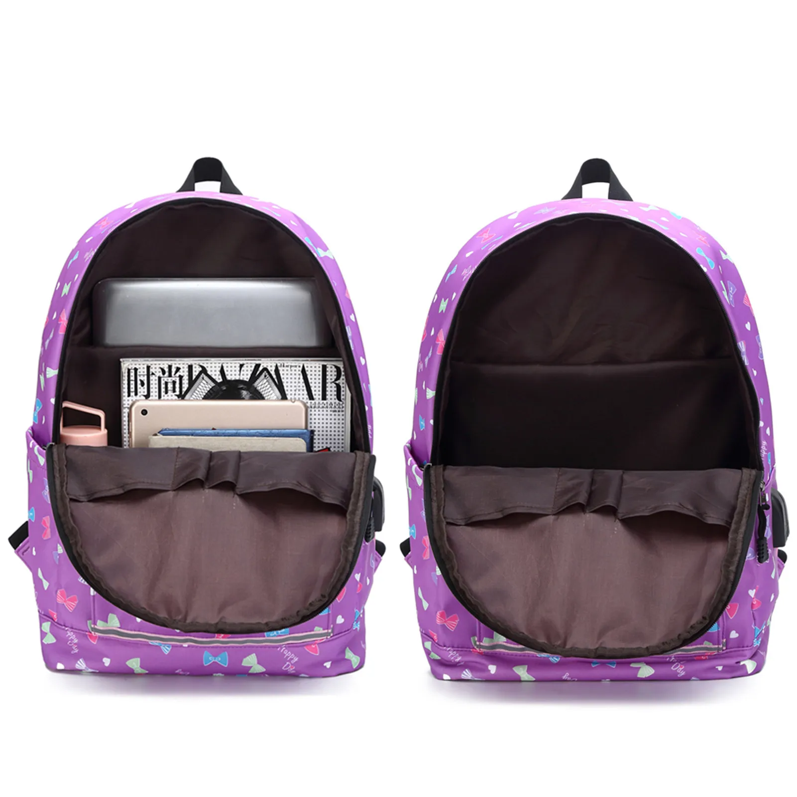 Student Schoolbag Multi-compartment USB Charger Port Laptop Bag Travel Backpack Gifts for Men &amp Women Fits 15.6 Inch Notebook |