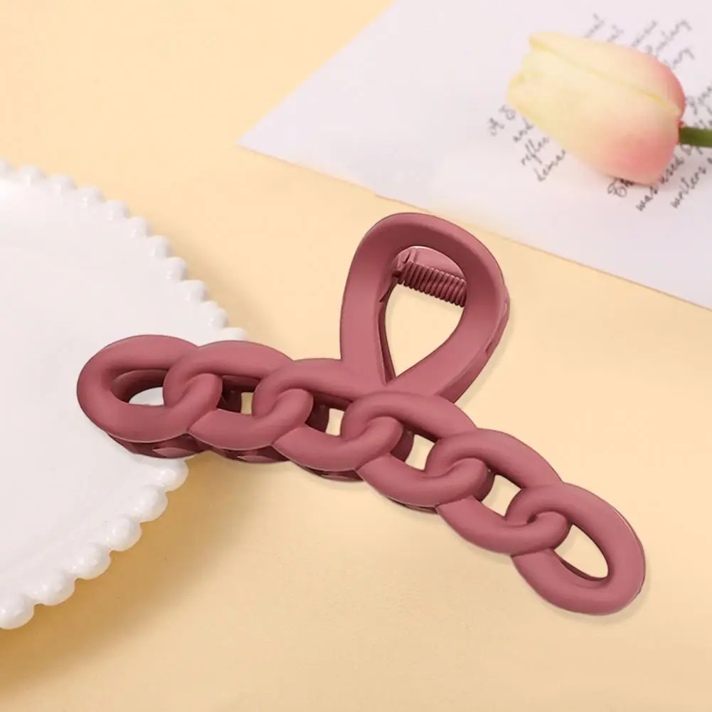 

Hair Clamp Hollow Hair Clamp Stylish Hair Clip for Women Strong Grip Anti-slip Claw Design Elastic Spring Hair Organization