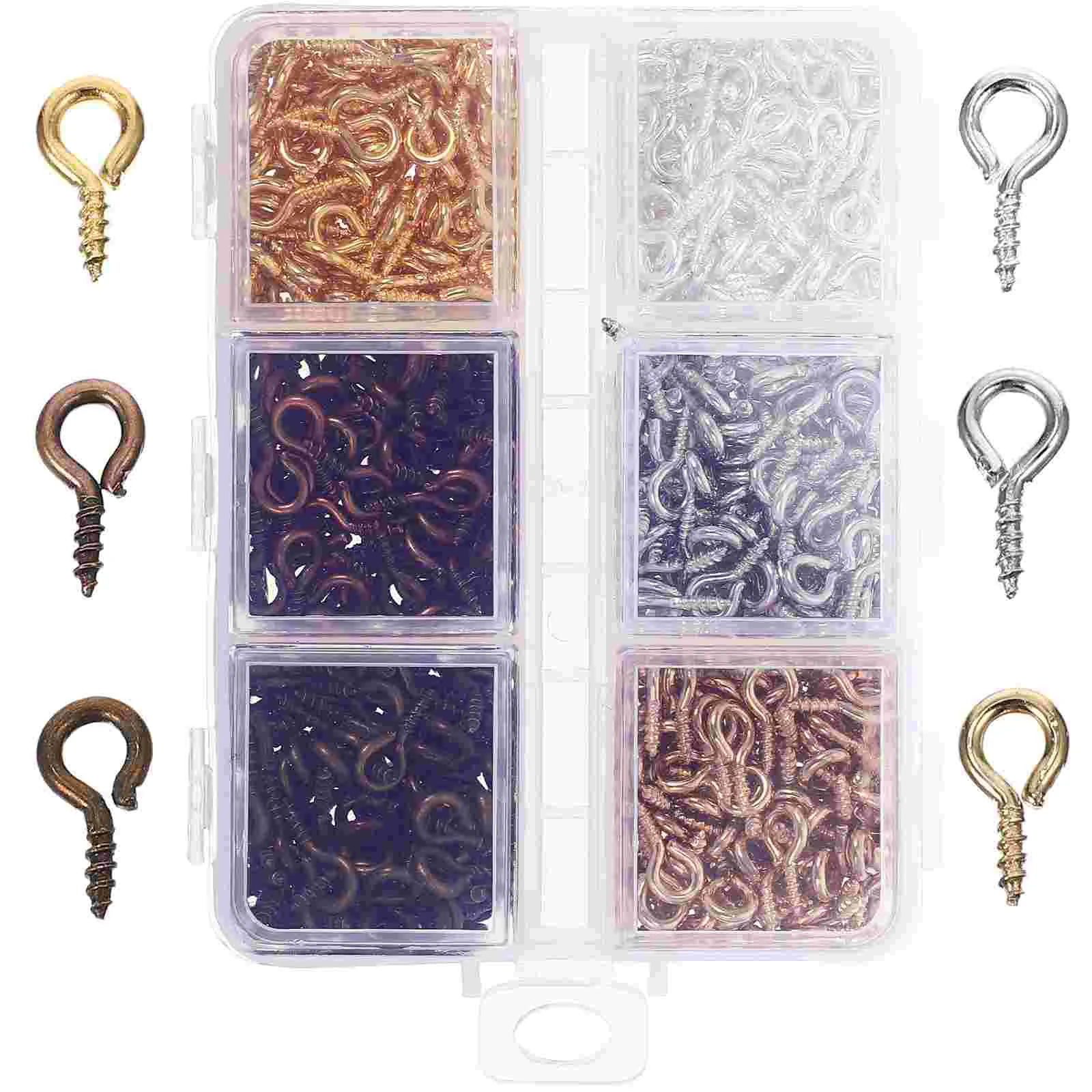 

Horn Nails Self-tapping Eye Bolt Hooks Screw Mini Threaded Clasp Accessories Small Screws Crafts Metal Pins