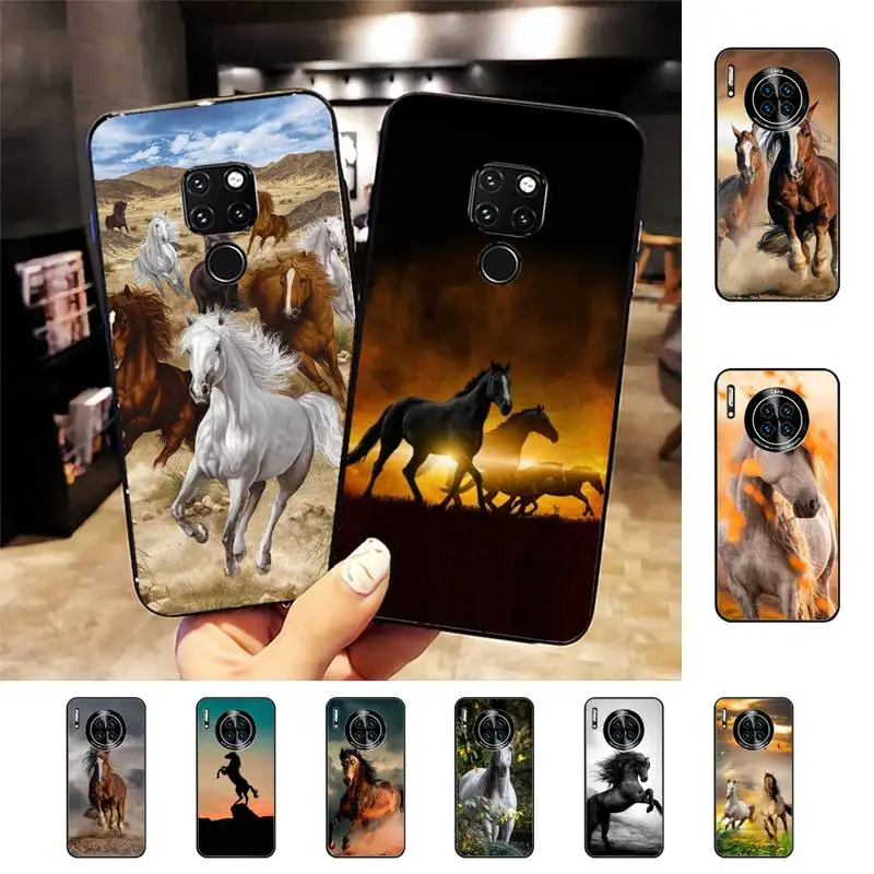 

Animal Horse Phone Case for Huawei Mate 20 10 9 40 30 lite pro X Nova 2 3i 7se