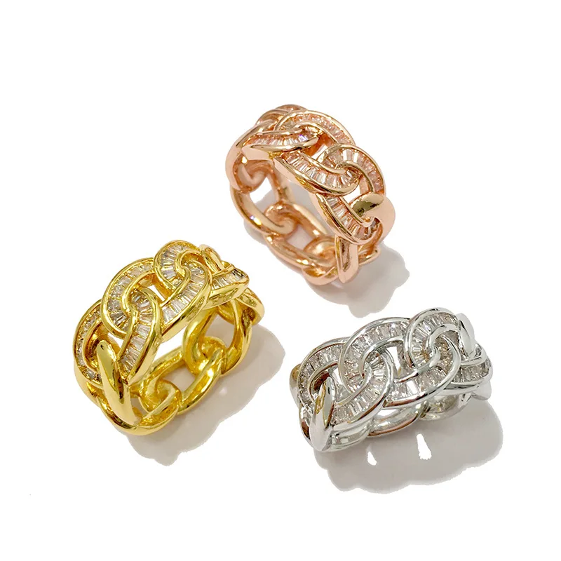 

Fashion personality ring titanium steel jewelry twist hollow inlaid stone fine and delicate couple shape to send 2019 new hot