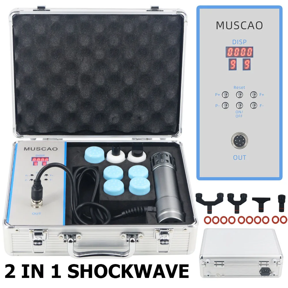 

New Shockwave Therapy Machine 2 in1 For ED Treatment Leg Knee Pain Removal Physiotherapy Shock Wave Equipment Relax Massager