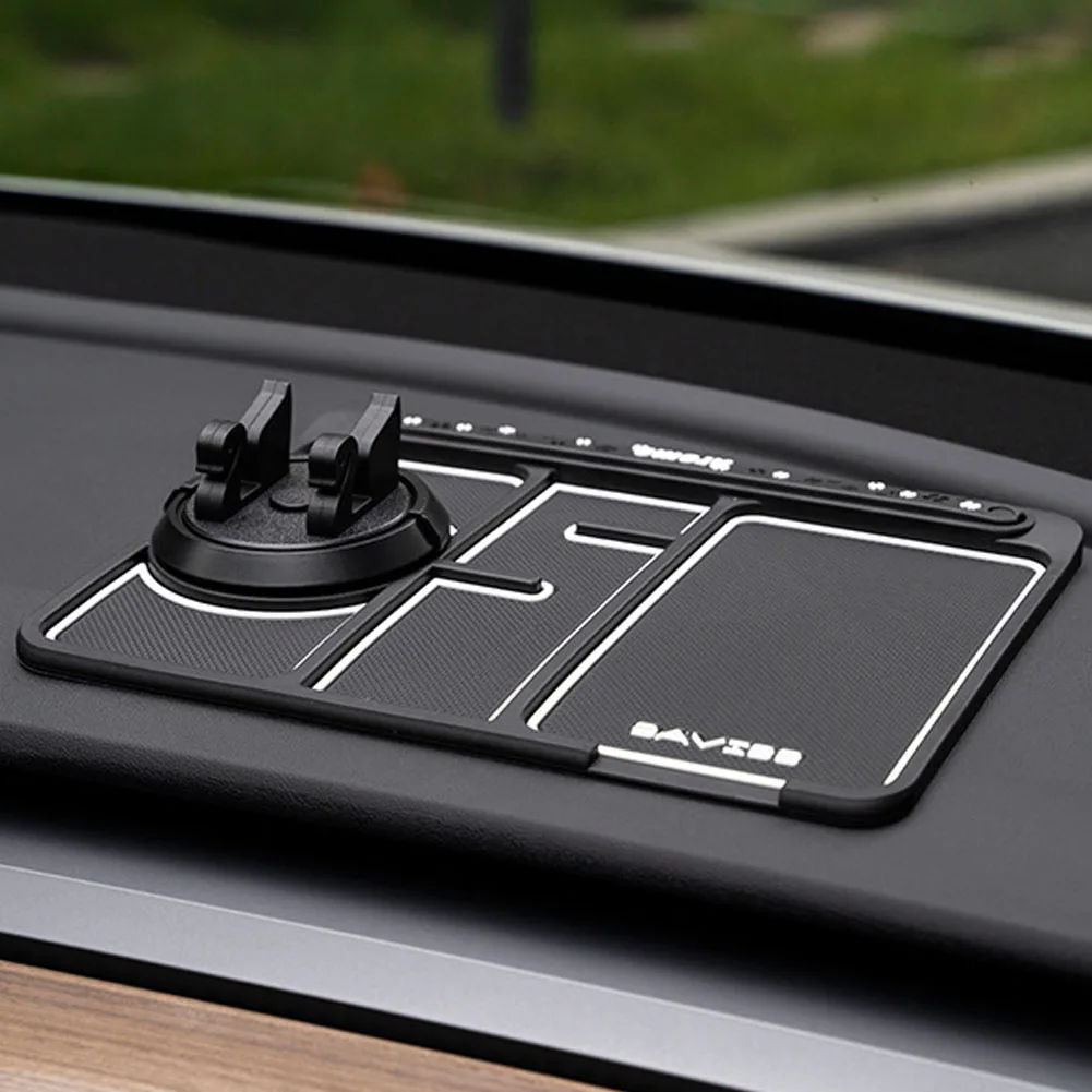 Car Anti-Slip Mat 4 In 1 Auto Phone Holder Non Slip Sticky Anti Slide Dash Mount Parking Number Card Pad Gadget | Автомобили и