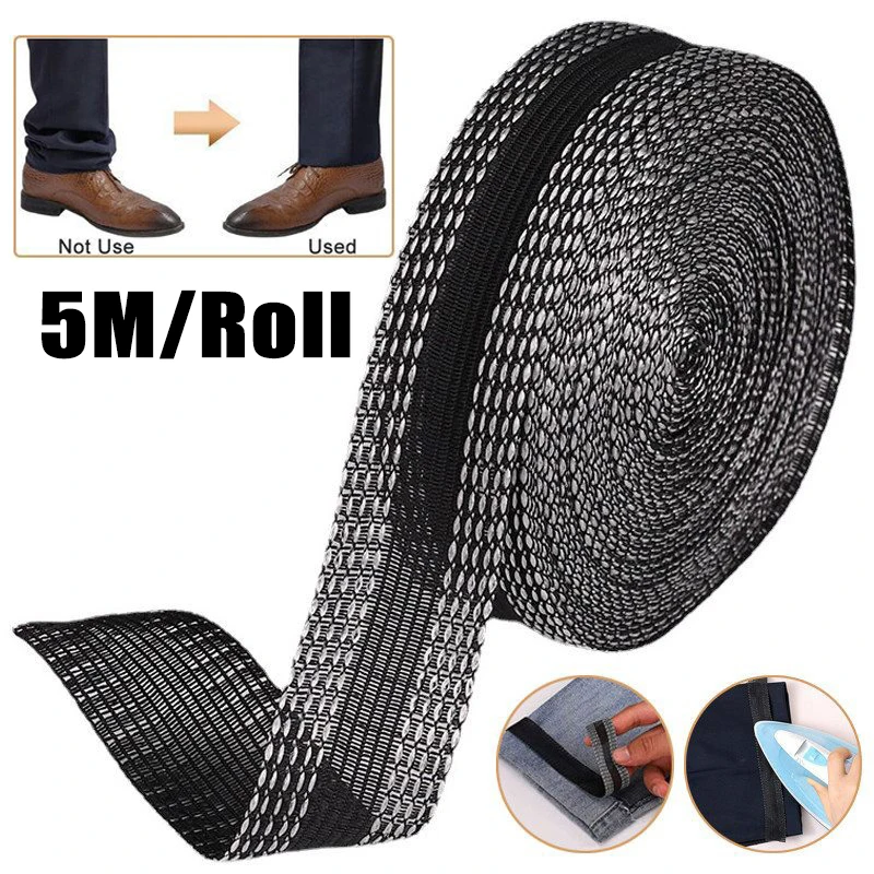 

DIY Pants Edge Shorten Sewing Fabric Iron on Self-Adhesive Pants Paste Apparel Clothing Jeans Paste Sewing Fabric 1/2/3/5m