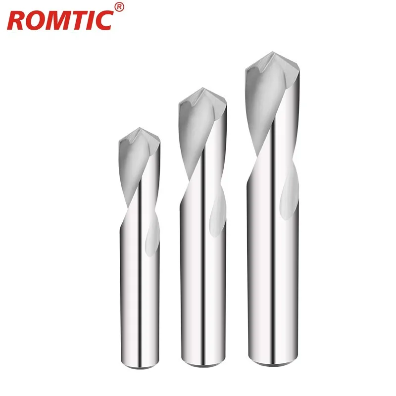 

ROMTIC Tungsten Steel Carbide Centering Add Harden Milling Cutter Tool 120° 2MM-20MM CNC Mechanical Machine Tools Milling Cutter