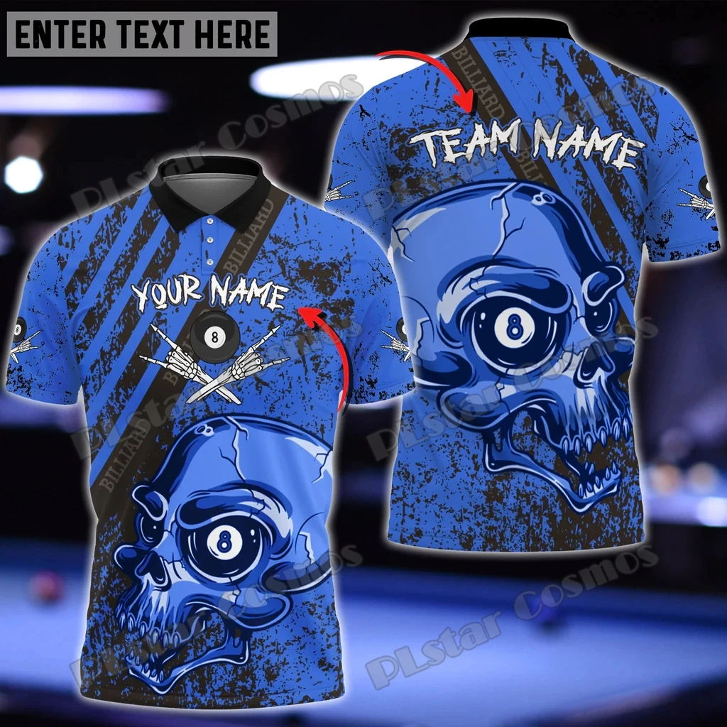 Бильярдный 8-шарный череп красочная персонализированная модная мужская