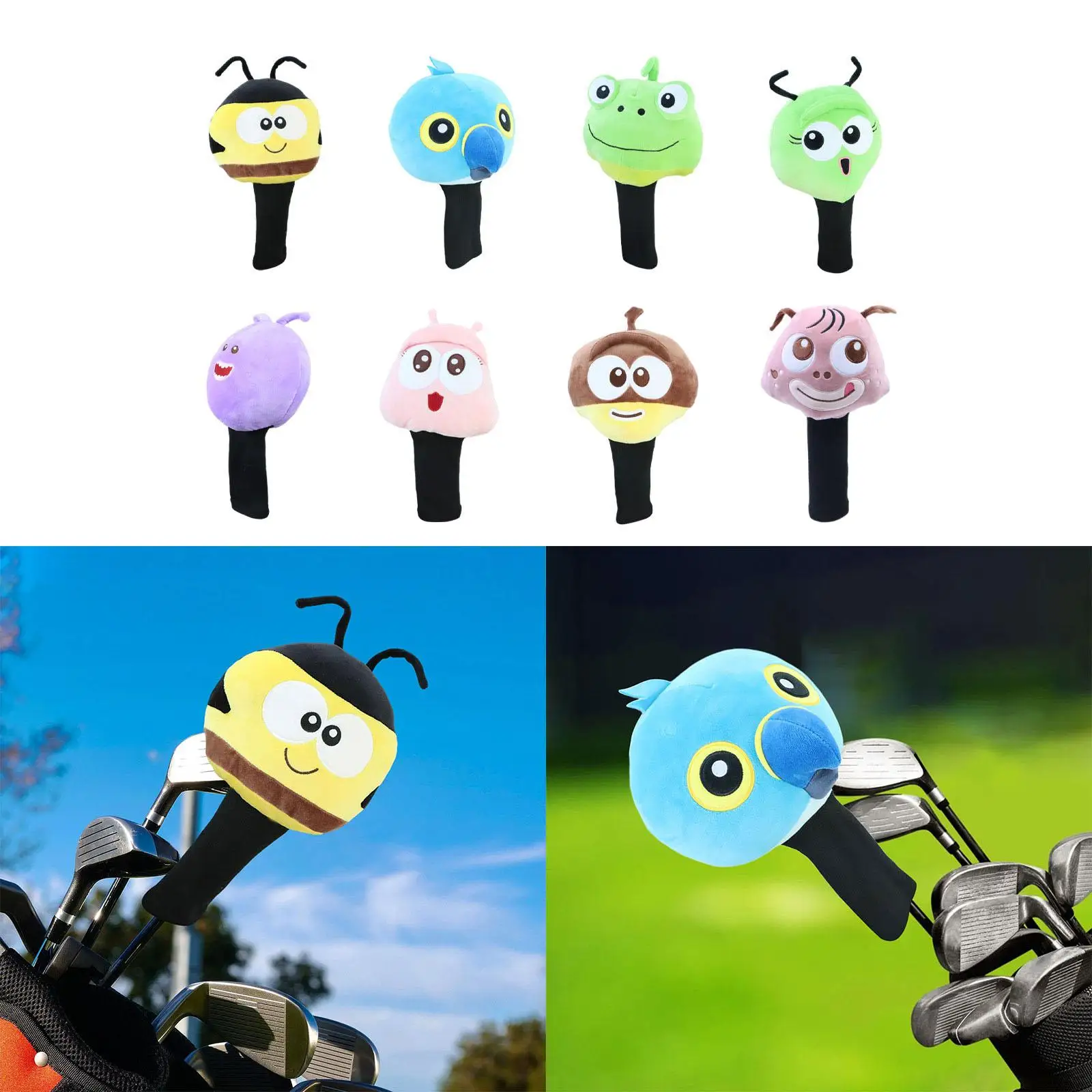 Деревянный головной убор с головой животного для гольфа номер 1 милый защитный