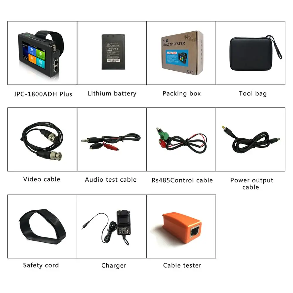 IPC1800 plus 4 &quotIP камера тестовый er монитор CCTV TVI CVBS аналоговый видео тест PTZ контроль