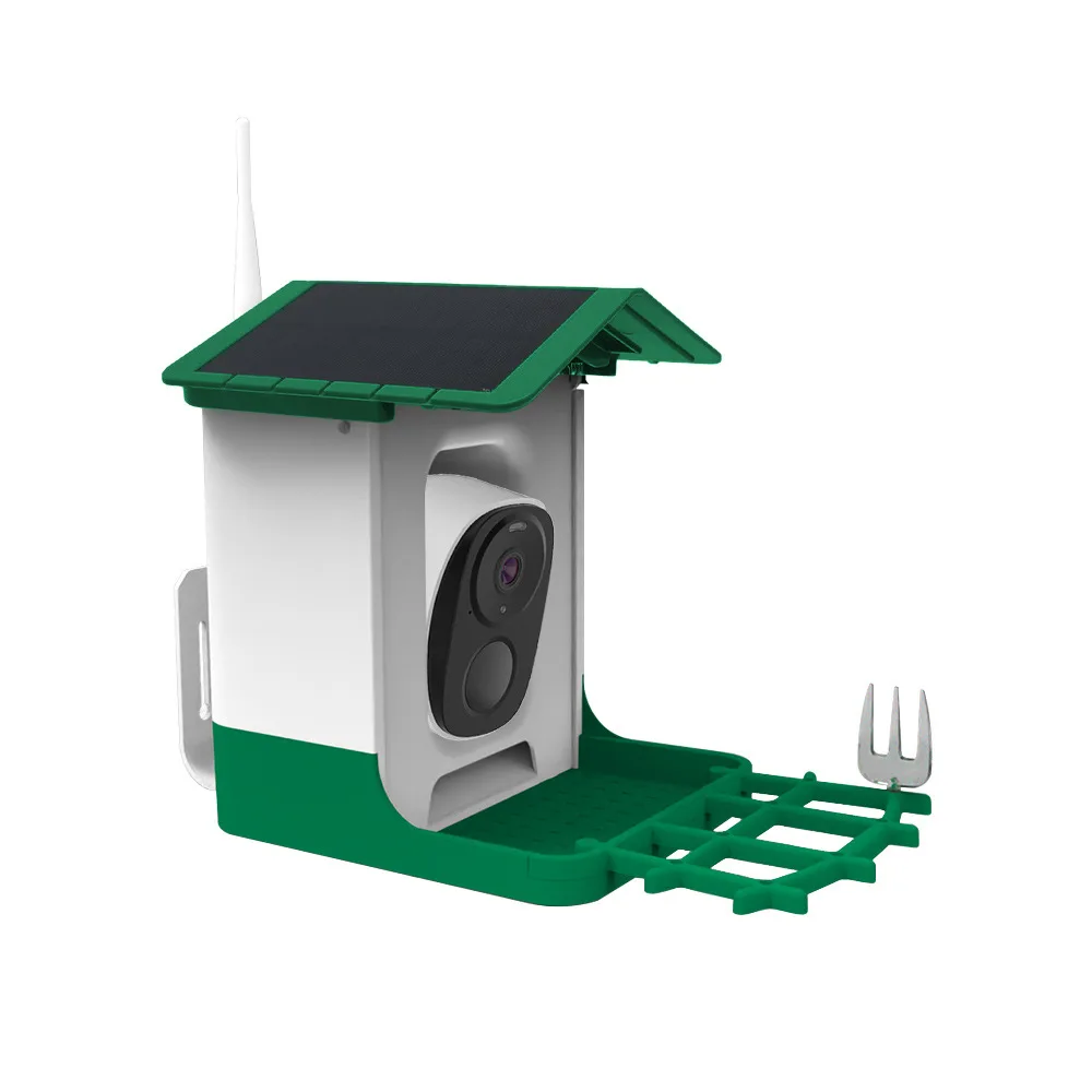 Фото OEM 3 МП O-KAM WIFI Камера-кормушка для птиц с цветным ночным видением, датчиком движения PIR, распознаванием AI (более 10000 видов), на солнечной энергии №2