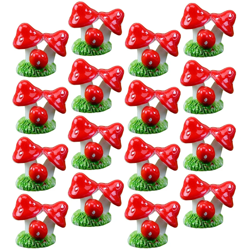 

Mushroom Mushrooms Mini Decoration Ornament Bonsai Garden Fake Tiny Figurines Decor Fairy Statue Model Ornaments Figurine
