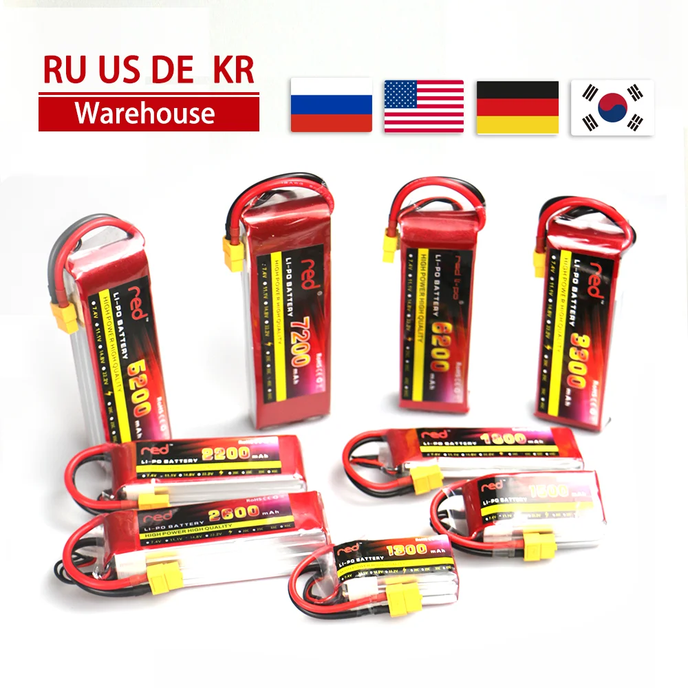 

RC Toy LiPo Battery 7.4v 2S 1300mAh 2200mAh 3300mAh 4500mAh 6000mAh 25C 35 C 60C For RC Airplane Drone Car Helicopter 2S LiPo