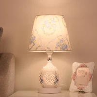 European-style ceramic desk lamp modern simple bedroom bedside lamp nursing living room study personality creative romantic dimm