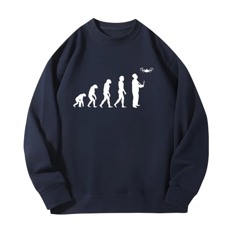 Мужские повседневные модные толстовки с длинными рукавами DRONE EVOLUTION принтом на