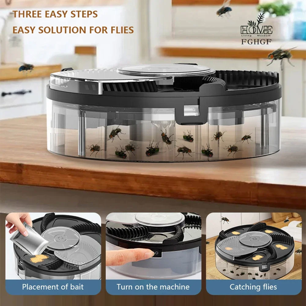 Автоматические вращающиеся ловушки для мух электрическая машина уничтожения