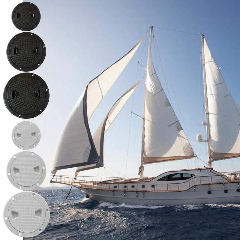 

Deck Hatch Cover Round Hatch Cover White Deck Plate Non Slip Screw Out Deck Inspection Plate For Marine Boat Yachts Accessories