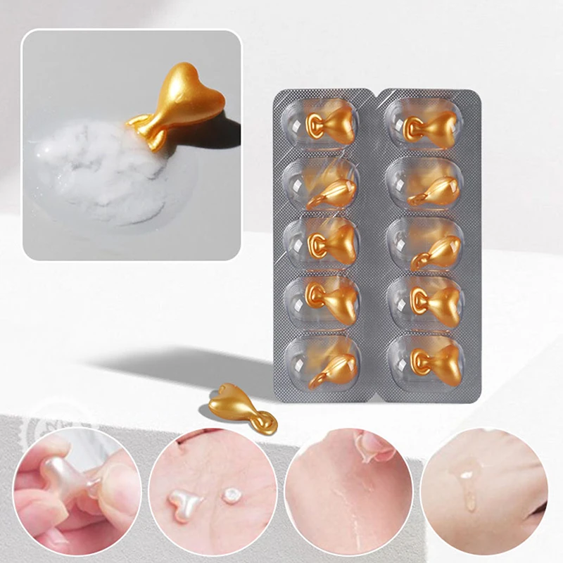 

10pcs Capsules Repair Skin Face Serum Anti-Wrinkle Anti-Aging Serum for Face Eye Treatment Moisturizing Skin