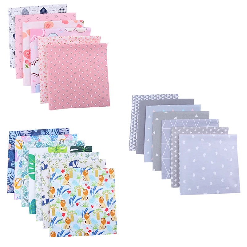 

6/7pcs Handicraft Sewing Quilting Patchwork Fabrics Floral Square Fabrics Cotton Cloths Hand Sewing Supplies DIY Printed Fabric