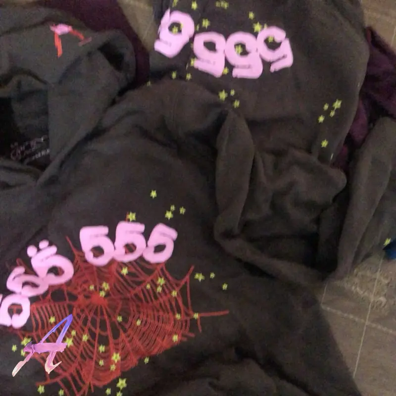 

Sp5der 555555 Collection Hoodies Foam Print Spider Web Pullover Sweatshirt Set Young Thug Hoody for Men Women