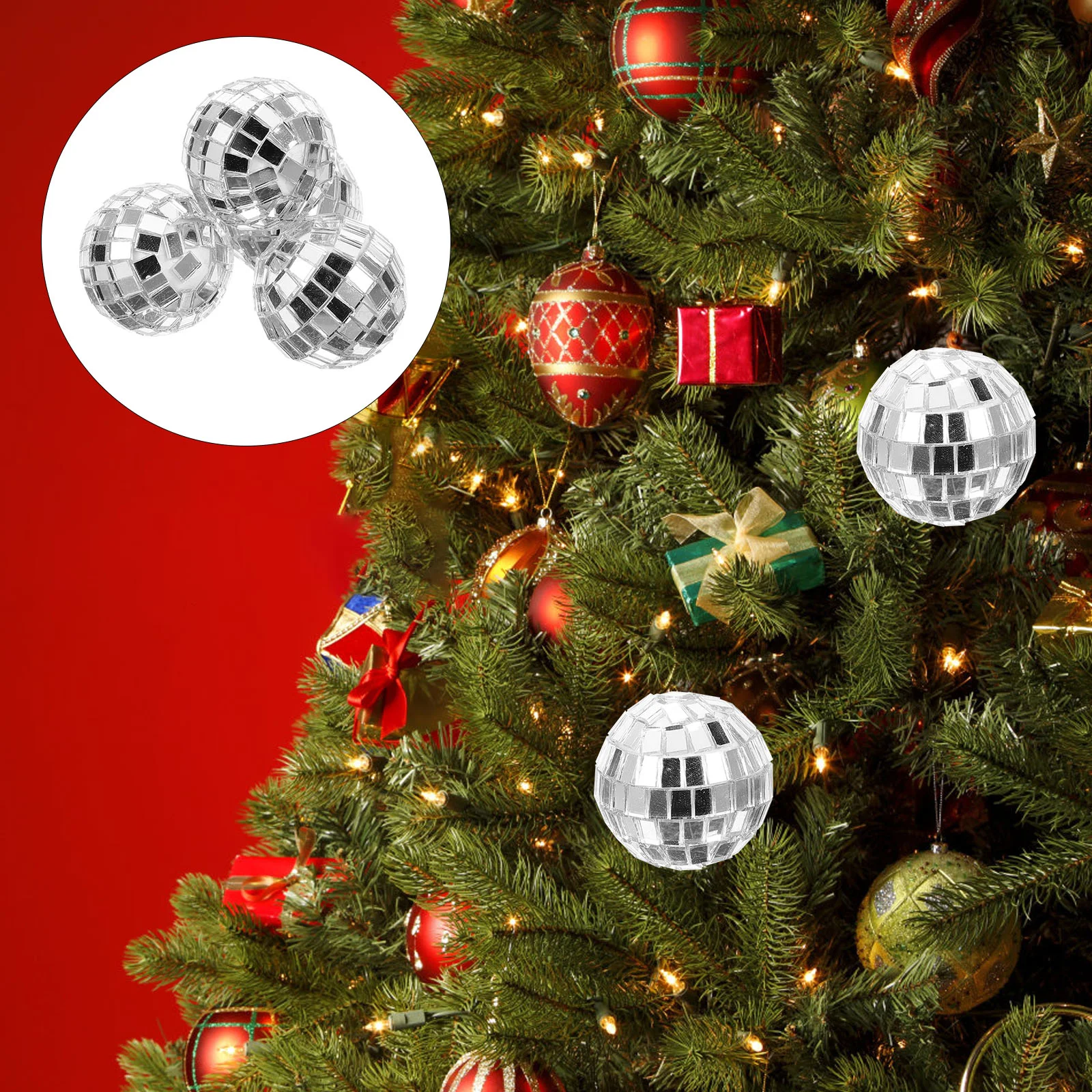 

12 шт. отражатель для дискотеки, зеркальный шар, рождественские украшения, украшение, стеклянные шарики с эффектом Mirrorball