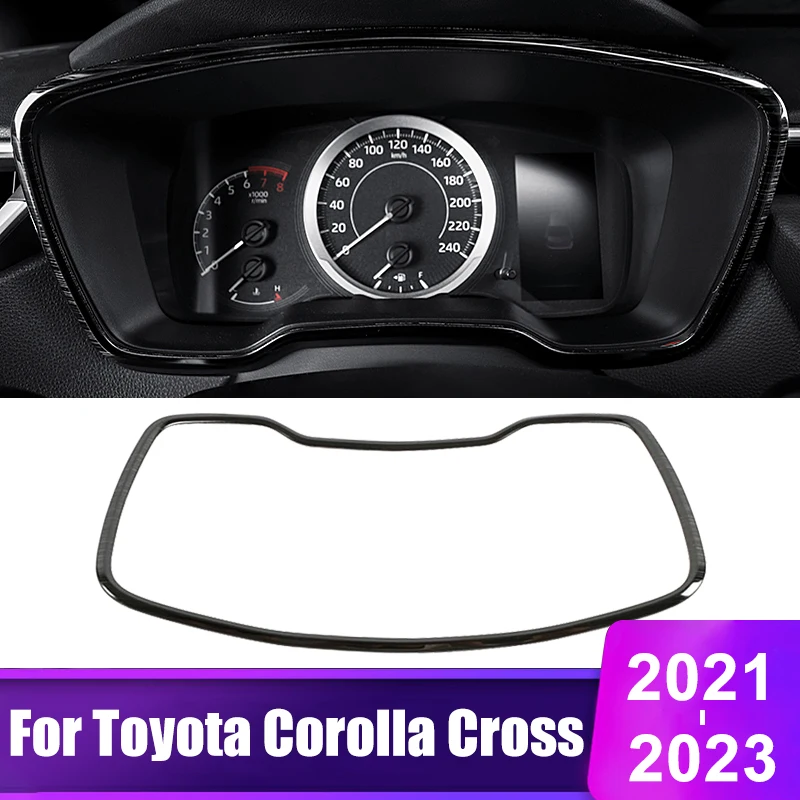 

For Toyota Corolla Cross XG10 2021 2022 2023 Hybrid Stainless Steel Car Dashboard Display Speedometer Gauge Cover Accessories