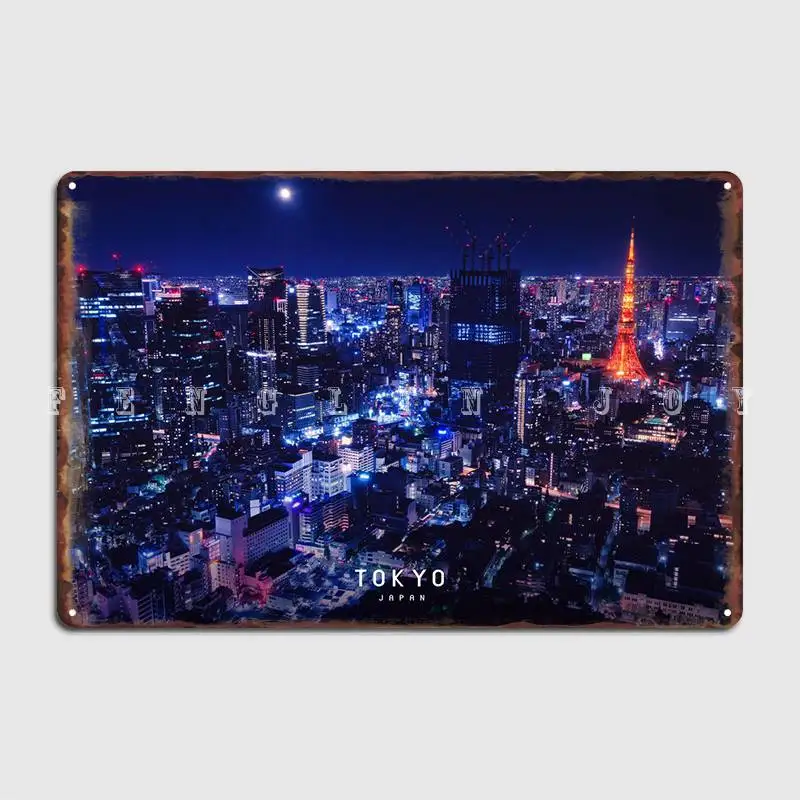 

Tokyo Poster Metal Plaque Wall Cave Party Create Plaques Tin Sign Posters
