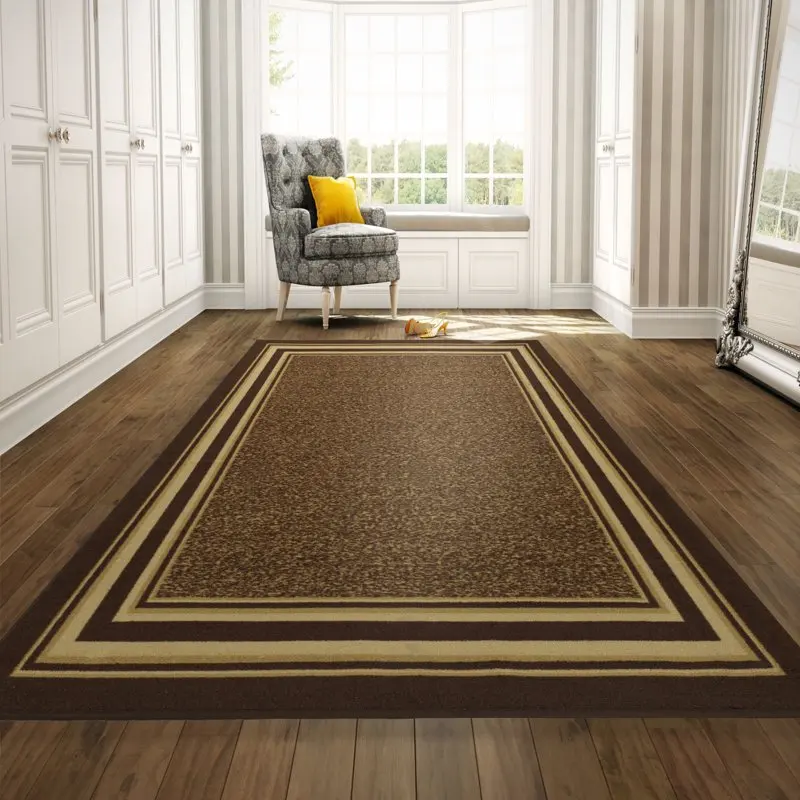 

OttoHome Non-Slip Rubberback 3x5 Indoor Area Rug, Brown