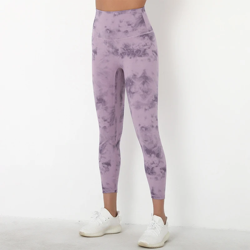 Tie Dye Printed Sexy Stretch Women Leggings High Waist Hip Lift Yoga Leggings Fitness Push Ups Running Fashion Sports Pants