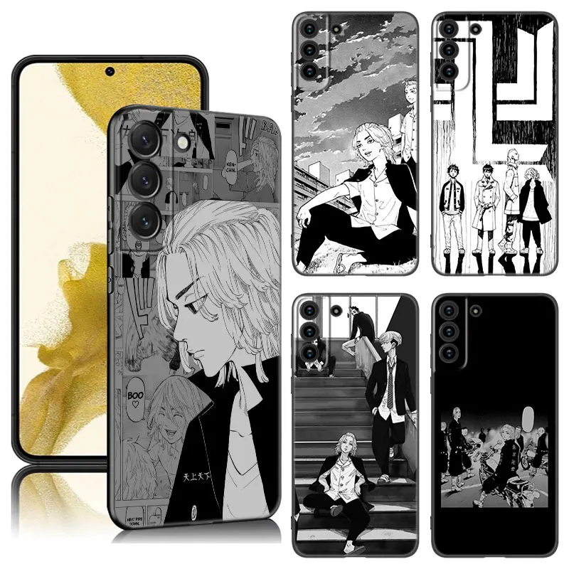 

Anime Tokyo Revengers Black Art Phone Case For Samsung Galaxy S20 S21 S22 S23 Ultra FE S10E S10 Lite S8 S9 Plus S6 S7 Edge Cover