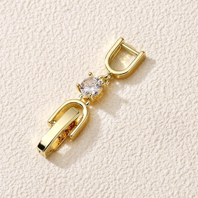 

5pcs Gold Color Zircon Chain Buckle DIY Jewelry Accessories Fashion Versatile Bracelet Necklace Extension Buckle