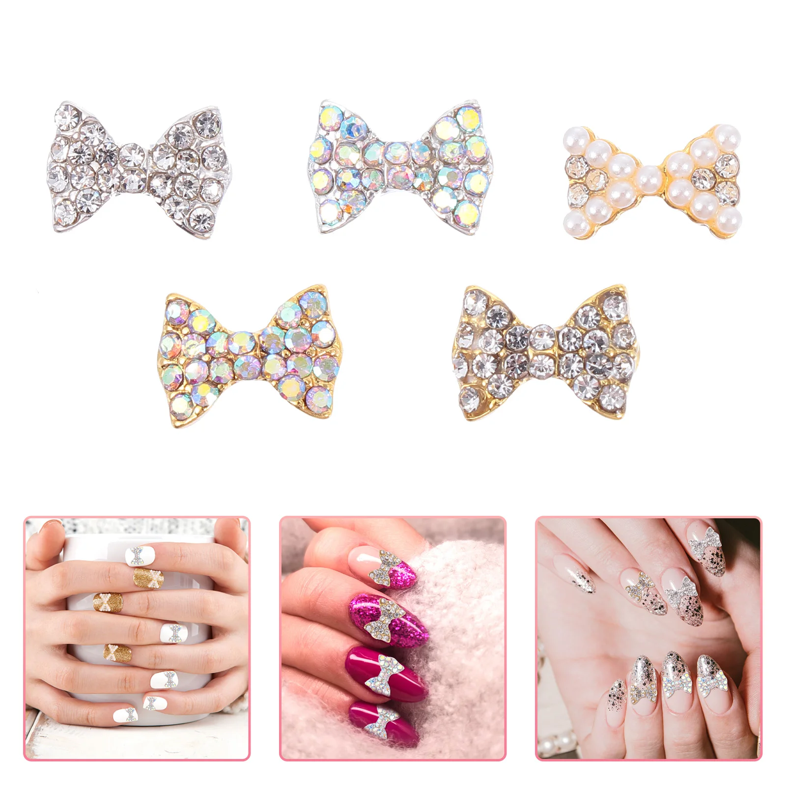 

Nail Charms 3Dart Nailsbows Acrylic Butterflies Bow Decoration Jewels Ornaments Decorglitter Metalpiercing Tips Hoops Charm