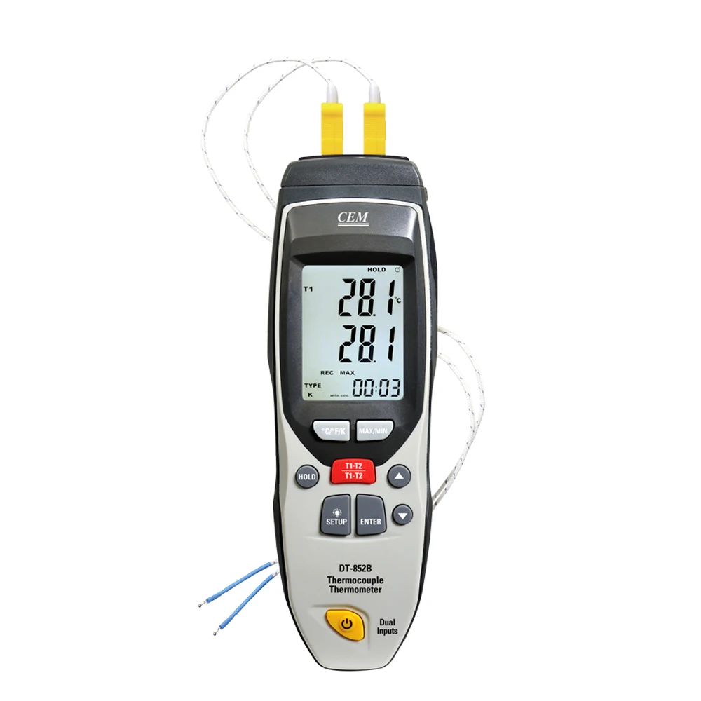 

CEM DT-852B Professional Type K/Type J Digital Thermocouple Thermometer