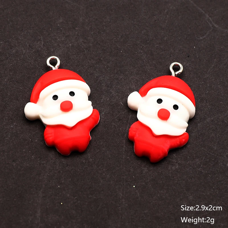 милые мультяшные рождественские подвески из смолы Санта-Клаус снеговик декор