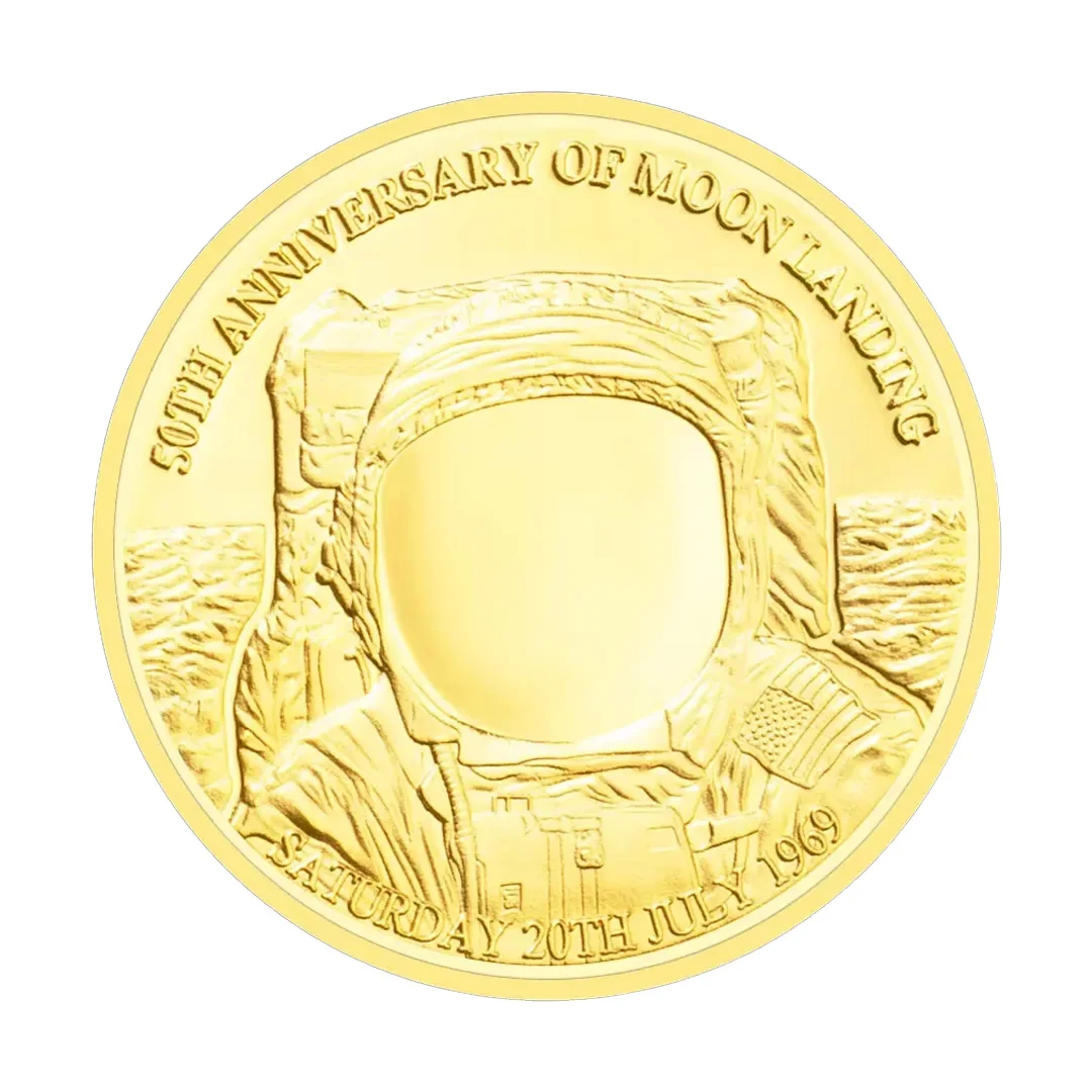 

Сувенирная монета 50-летия посадки на Луну