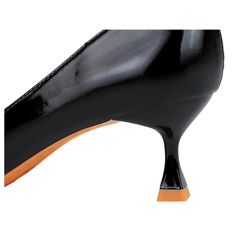 Women Diamond Butterfly-knot 5cm Thin Wineglass Heels Mujer Pointy Toe Green Pink Sewing Hand-Made Pumps For Narrow Feet 34-43