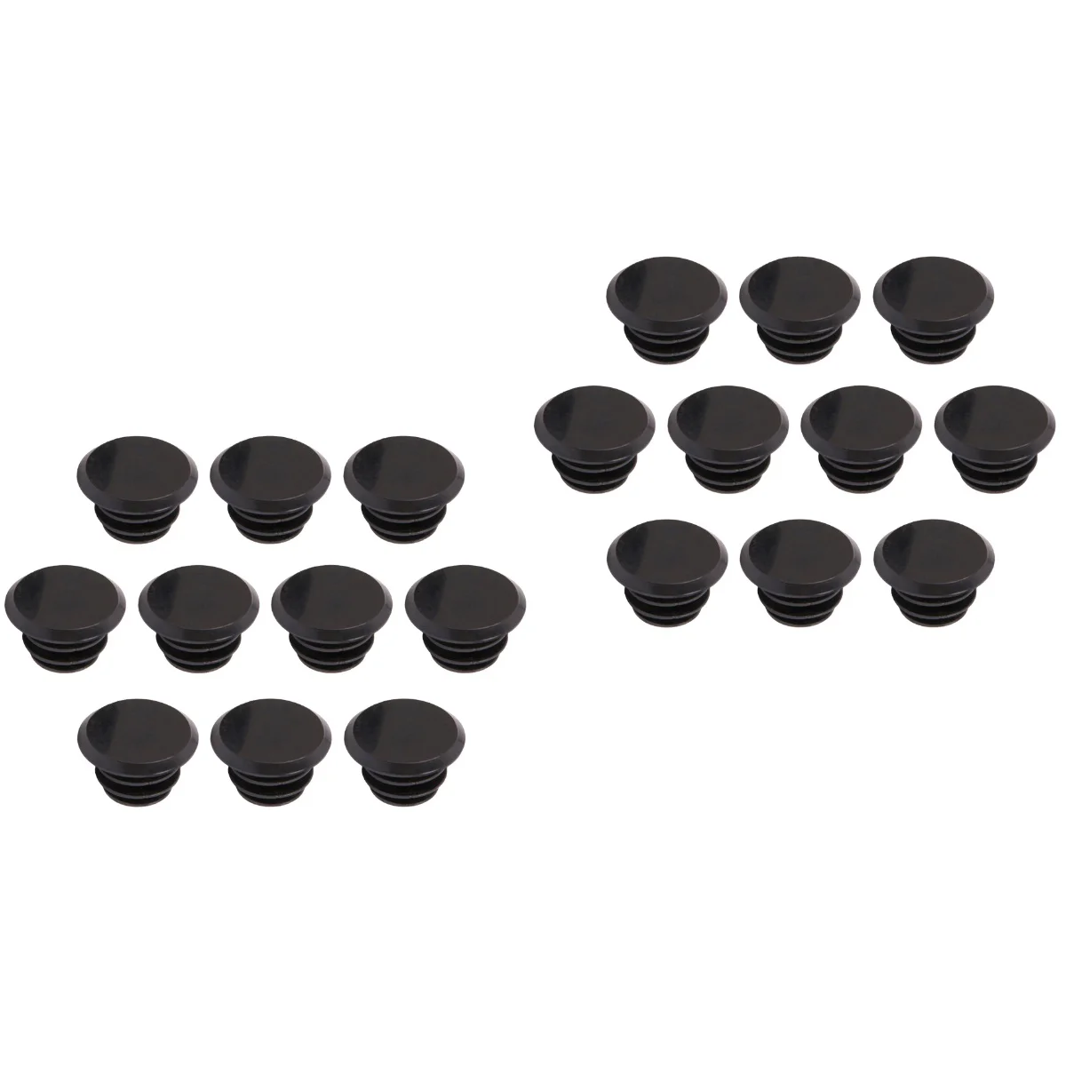 

20 pcs Mountain Bike MTB Road Handlebar End Plugs Handlebar Caps Plastic PVC Handle Grip Bar End Stoppers(Black)