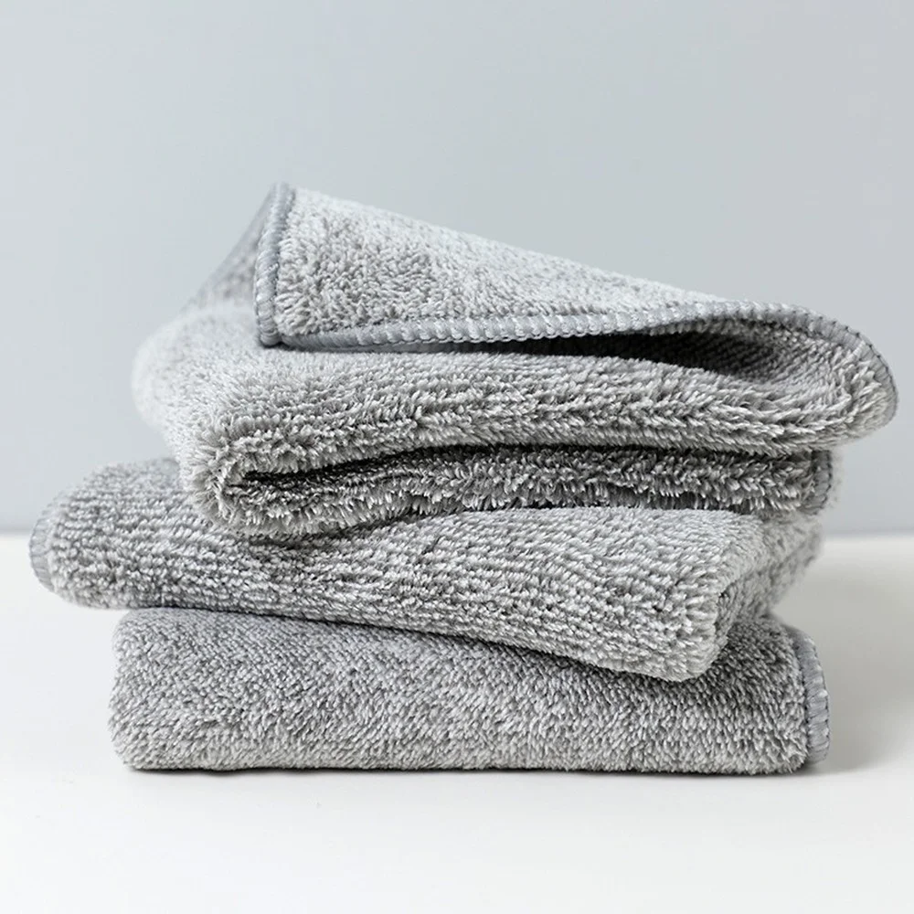 

30X30CM Bamboo Charcoal Thickened Super Absorbent Dishcloth Oil Free Kitchen Wiping Rags Cleaning Cloths Household Cleaning
