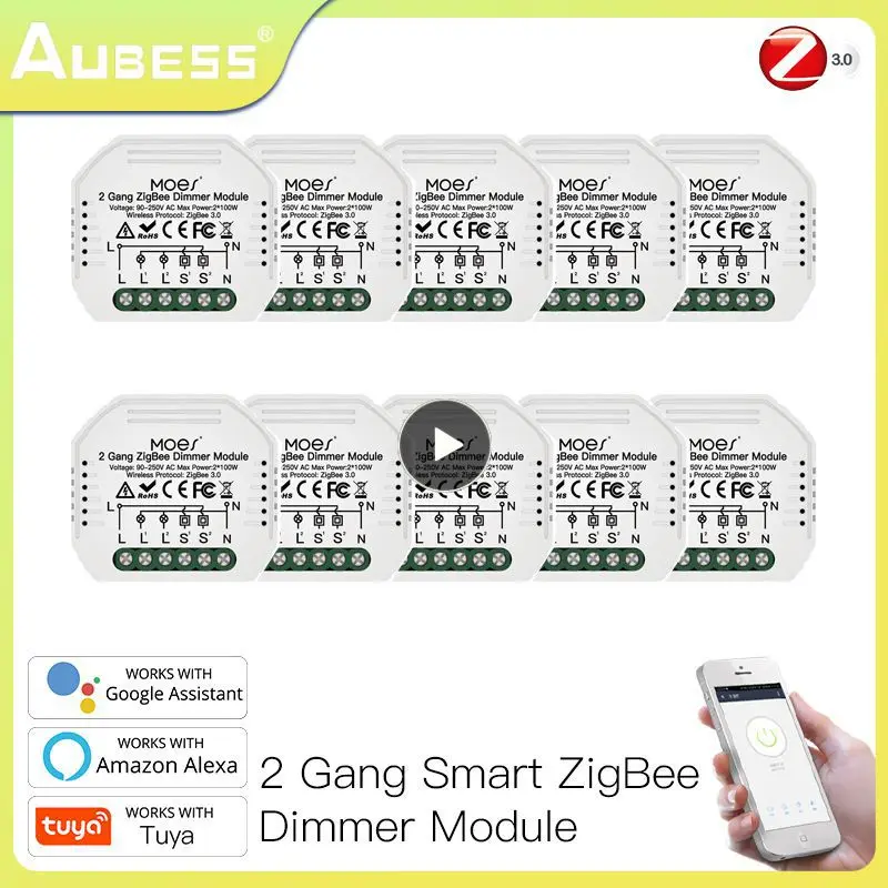 

Ac 90-250v Diy Tuya Switches Voice Control Zigbee Switch Dimmable Mini Smart Dimmer Module Smart Home Switches
