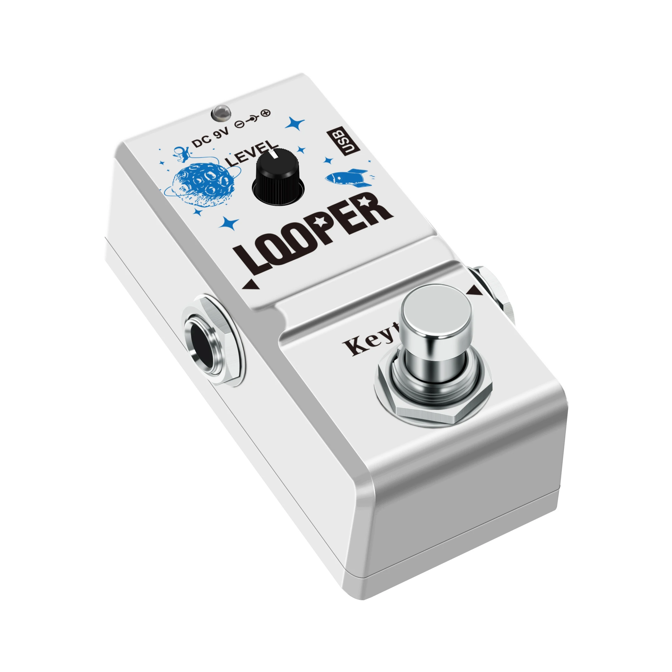 Keytars LN-332 48K Looper Electric Guitar Effect Loop Pedal 10 Minutes of Looping Unlimited Overdubs USB Port True Bypass