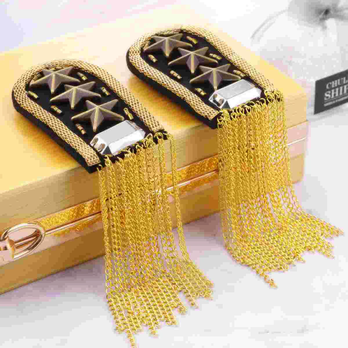 Эполет со звездами в стиле рок-н-ролл многослойная цепочка на плечо стразами