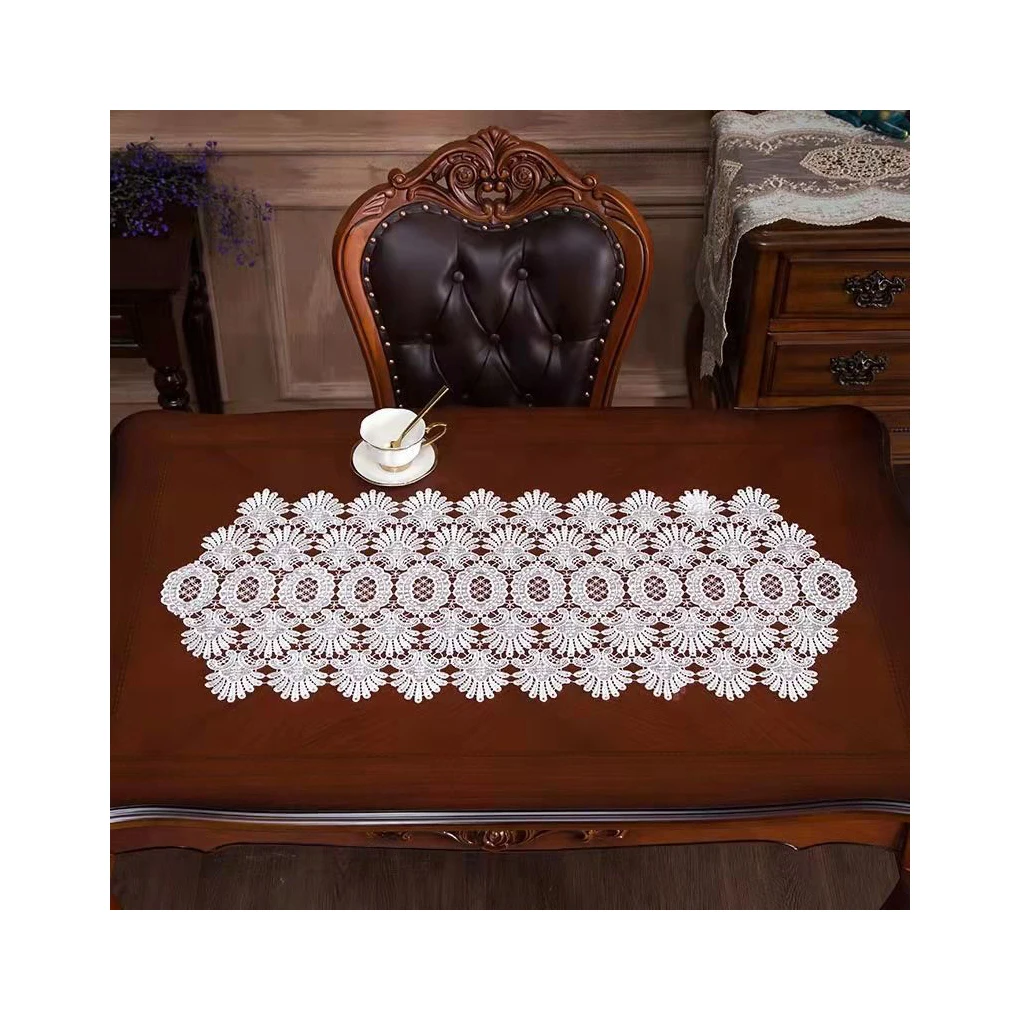 

Вязаная крючком скатерть ручной работы кружева стул вышивка декоративная противоскользящая подстилка домашний декор Крещение Вечеринка с...