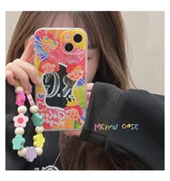 bandai creative chain doodle mirror clear silicon phone case for iphone 7 8plus xr xs xsmax 11 12 13 pro max case for girls