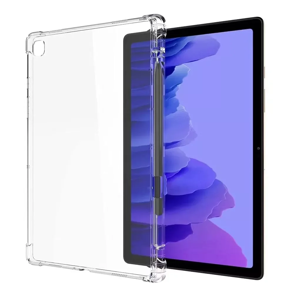 

New Fashion Case For Samsung Galaxy Tab S6 Lite 10.4 2020 2022 SM-P610/P615 SM-P613/P619 Pencil Holder Transparent Silicone Cove