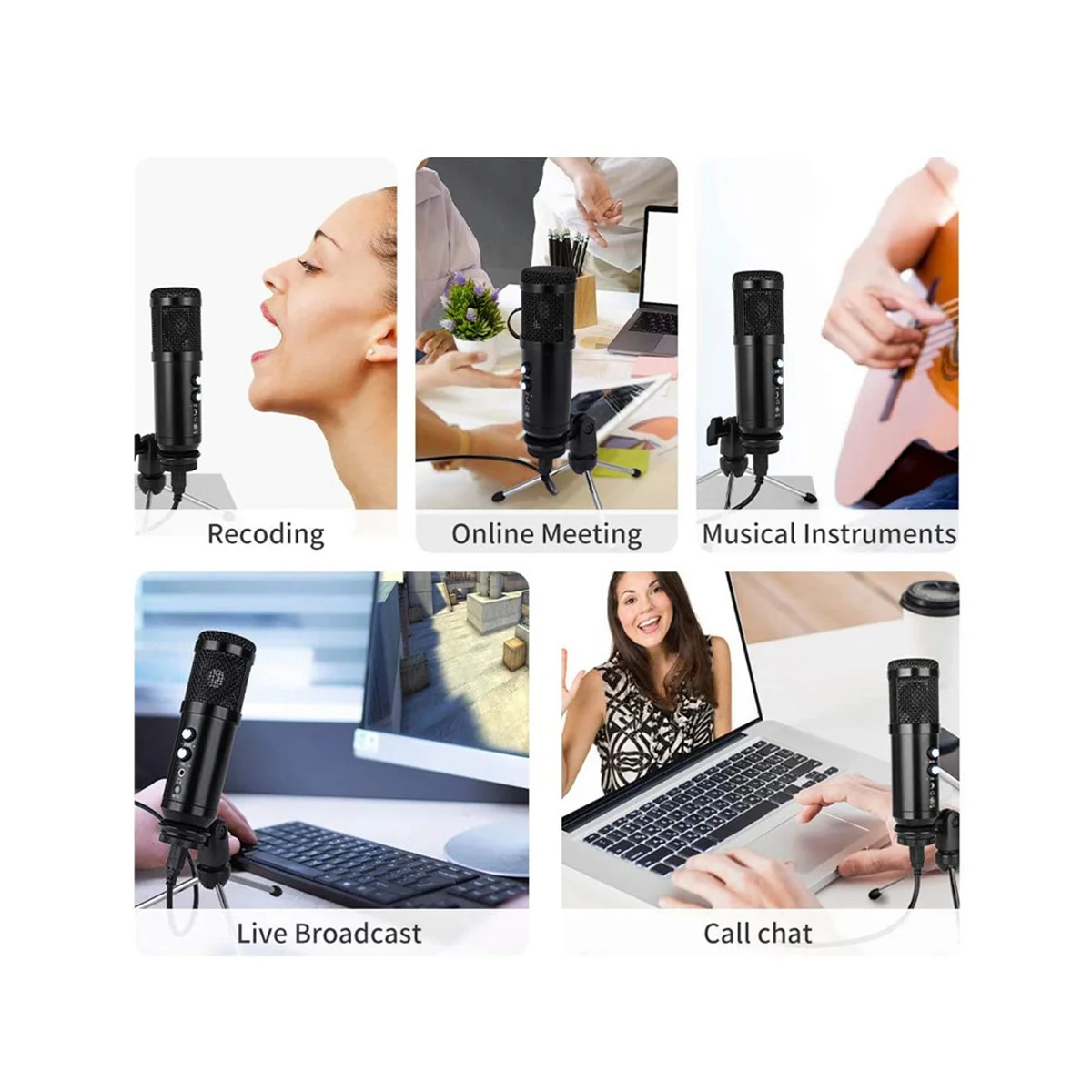 Конденсаторный USB-микрофон компьютерная запись