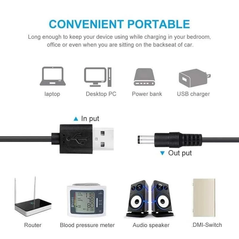 Фото USB-кабель питания постоянного тока, 5 В до 12 В, 8 адаптеров №5