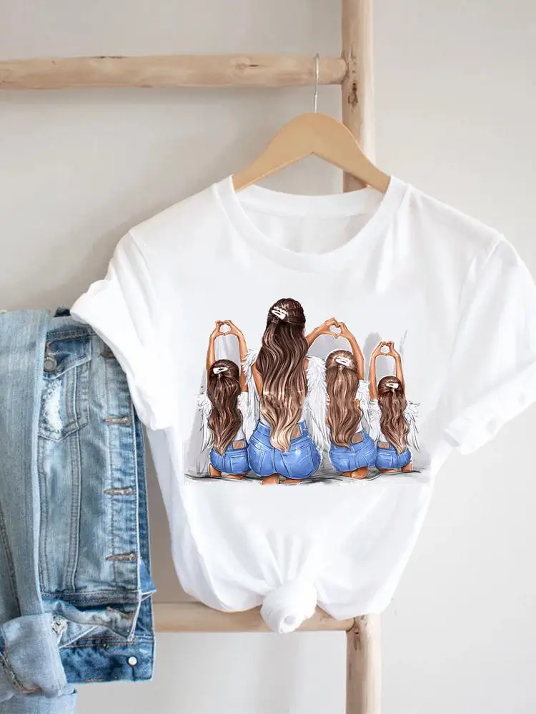

Tee Casual Summer Lovely Trend Mom Mother Clothes Women Clothing Print Tshirt Female Top Short Sleeve Fashion Graphic T-shirt