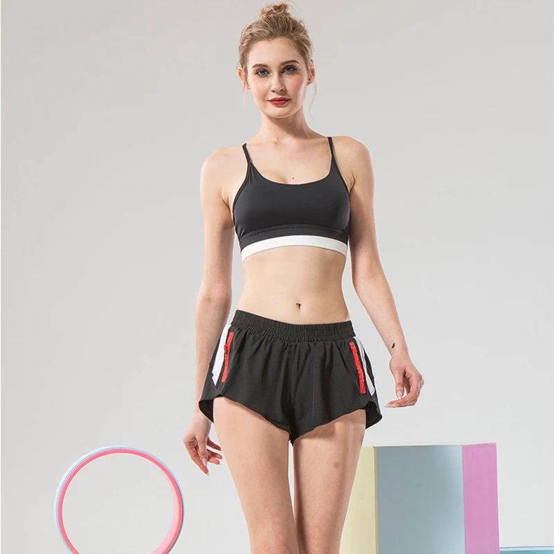 

Nylon Knitted Sports Bra Cross-back Top Vest Shock-proof Yoga Vest Breathable Training Wireless Contour Bra Running Comfy
