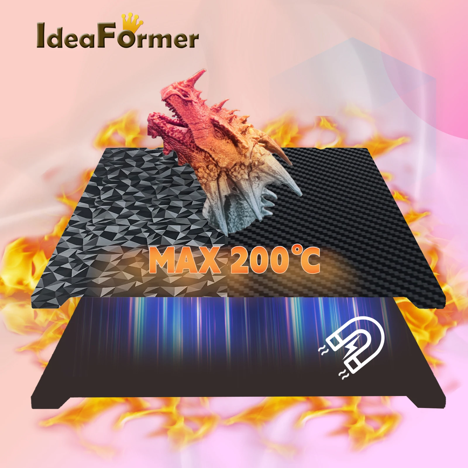 PEO-PET двухсторонняя гладкая пластина 184/230/235/257/310/410 мм магнитная для Bambulab/Ender-3 S1 CR10