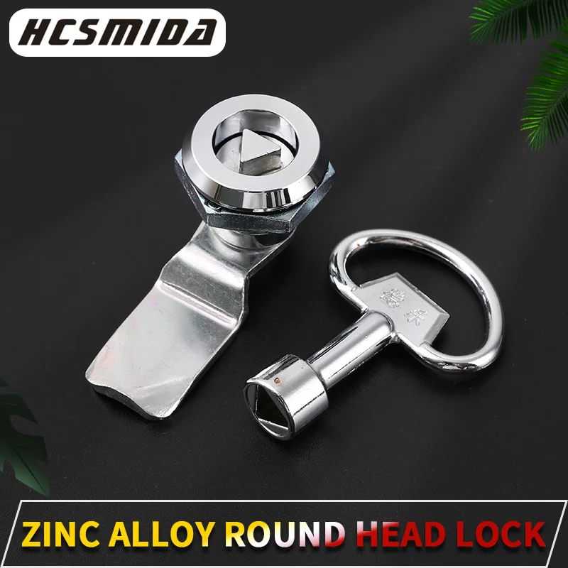 

HCSMIDA Cabinet Locks With Keys Zinc Alloy Brand Waterproof Triangular One Word Round Head Lock Home Improvement Mailbox PadLock
