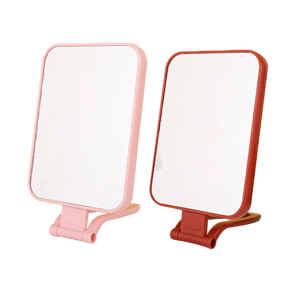 

2Pcs Foldable Design Mirror Home Mirror Makeup Mirrors Convenient Mirror for Outdoor Decor Home Desktop