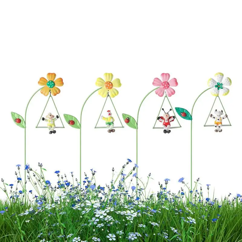 

Декоративный Металлический горшок для цветов, Водонепроницаемый Креативный садовый декоративный стопор для цветов, весенний садовый домик